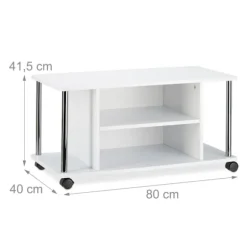 TV bord hvid med hjul