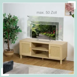 TV stativ i rattan design