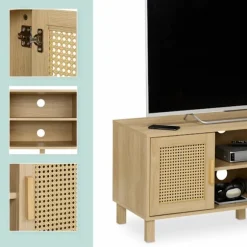 TV stativ i rattan design