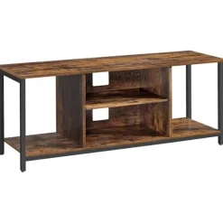 TV-bænk 120 cm med 4 hylder - Rustik brun