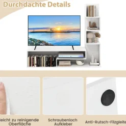 TV-bord med bogreol, passer til TV'er op til 50