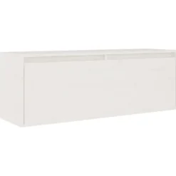 TV-møbel - 5 stk - Massivt fyrretræ - Hvid - 100 x 30 x 35 cm Vit