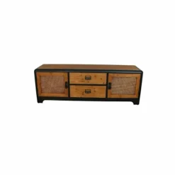 TV-møbel - DKD Home Decor - Fyr og Metal - 150x40x50 cm - Moderne stil - Let montering kastanj