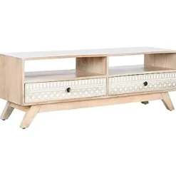 TV-møbel - DKD HOME DECOR - Standard - Mango træ - Hvid - 130x40x45 cm Vit