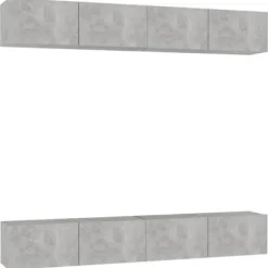 TV-møbel - Eksklusivt hjem - Betongrå - Ingeniørtræ - 100 x 30 x 30 cm Betonggrå