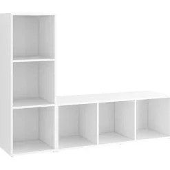 TV-møbel - Eksklusivt hjem - Mat hvid - 107 x 35 x 37 cm - Ingeniørtræ Matt vit