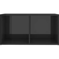 TV-møbel - Eksklusivt hjem - Glansgrå - Ingeniørtræ - 72 x 35 x 36,5 cm glänsande grå