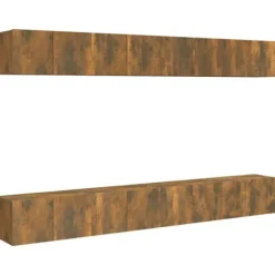 TV-møbel - Eksklusivt hjem - Røget eg - 60x30x30 cm - Væghængt, ingeniørtræ Rökt ek