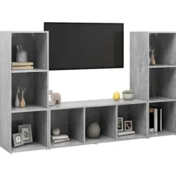 TV-møbel - Eksklusivt hjem - 3 rum - Mat betongrå - 107 x 35 x 37 cm Betonggrå