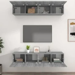 TV-møbel - Eksklusivt hjem - Sonoma grå - Ingeniørtræ - 80 x 30 x 30 cm sonoma grå