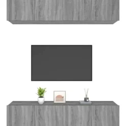 TV-møbel - Eksklusivt hjem - Sonoma grå - Ingeniørtræ - 80 x 30 x 30 cm sonoma grå