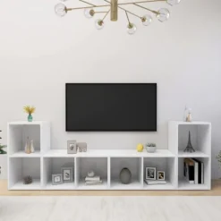 TV-møbel - Eksklusivt hjem - Mat hvid - Ingeniørtræ - 72 x 35 x 36,5 cm Matt vit