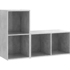 TV-møbel - Eksklusivt hjem - 2 dele - Betongrå - 72 x 35 x 36,5 cm Betonggrå