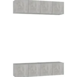 TV-møbel - Eksklusivt hjem - Betongrå - Ingeniørtræ - 60 x 30 x 30 cm Betonggrå