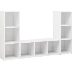 TV-møbel - Eksklusivt hjem - Mat hvid - 107x35x37 cm - Ingeniørtræ Matt vit