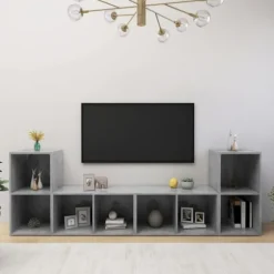 TV-møbel - Eksklusivt hjem - Betongrå - Ingeniørtræ - 72 x 35 x 36,5 cm Betonggrå