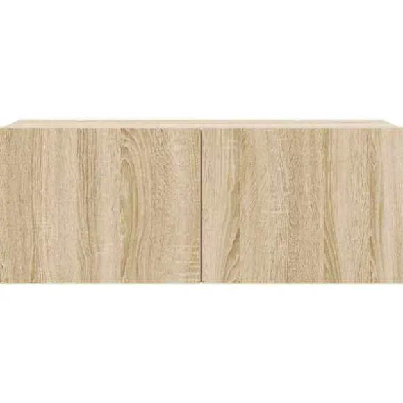 TV-møbel - Maison Exclusive TV-sæt 4 stk - Sonoma eg - Ingeniørtræ - Væghængt design Sonoma ek