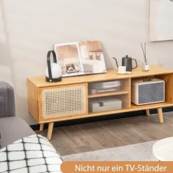 Tv-møbel Moderne tv-stander til fjernsyn op til 55 tommer 120,5 x 31 x 45,5 cm naturlig