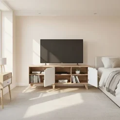 TV-skab, 6 rum, passer til tv'er op til 60 tommer