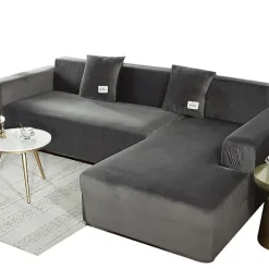 Tyk, Plys Sofa Betræk Strækformet Sofa Betræk Universal, Passer til 90-140cm