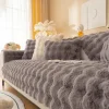 Tykke Kanin Plys Sofa Betræk 1 2 3 Sæders, Sjove Fuzzy Sofa Betræk, Varmt Fløjl Sofa Pude Betræk (70x210cm)
