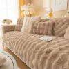 Tykke Kanin Plys Sofa Betræk 1 2 3 Sæders, Skridsikker Sofa Betræk, Sjove Fuzzy Sofa Betræk, Varmt Fløjl Sofa Pude Betræk (70x180cm)