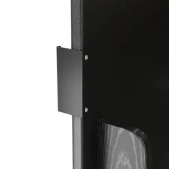 Udtrækkelig køkkenø med hjul | Køkkenvogn 130x45(75)x92cm | Med krydderihylde, håndklædeholder & 3 døre | Hvid/Sort træstruktur Black