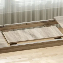 Udtrækkeligt spisebord, 180-260 cm, sæder 6-10, træ