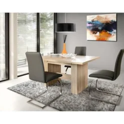 Udtrækkeligt spisebord til 6 til 12 personer moderne stil Sonoma eg indretning - SPISNING - L 140-273 x B 90 cm Sonoma ekdekor