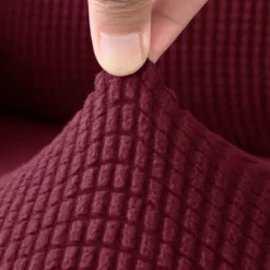 Universal Armlæn Beskytter, Polyester Fiber Armlæn Betræk Sofa, Bedre Beskyttelse Af Din Sofa Arm Mod Slid Stræk Armstol Betræk (2stk, Vinrød)