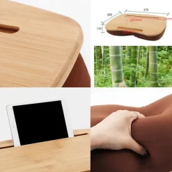 Universal bærbar computerbord med memory foam, perfekt til læsning, skrivning, farvelægning og som laptopstand