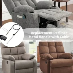 Universelle reservedele til lænestolshåndtag, kabel, metalsofa, spærreudløser, træk passer til Ashley sofastol