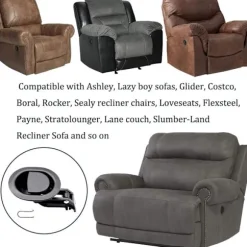 Universelt kraftigt metal sofa stol lænestol udløser træk håndtag reservedele med fastholdelsesclips, passer til Ashley, Lazy Boy og de fleste lænestole | Fyndiq