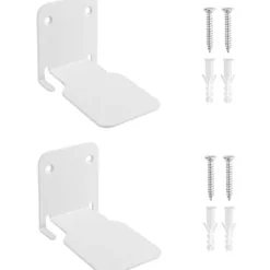Usynlige Flydende Boghylder i Rustfrit Stål Boghyldeholder Organizer (Hvid)【PL】