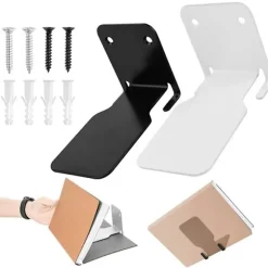 Usynlige Flydende Boghylder i Rustfrit Stål Boghyldeholder Organizer (Hvid)【PL】