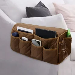 Vandtæt Armstol Organizer Taske, Multiple Anvendelser Sofa Opbevaringsløsning til Stue Soveværelse Kontor, Holder Telefon iPad Fjernbetjening, Holdbar Blød | Fyndiq