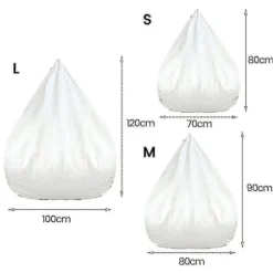 Vandtæt Inderbetræk til Lazy Bean Bag Sofa, Uden Fyld - Størrelse 100x120 cm (FMY)