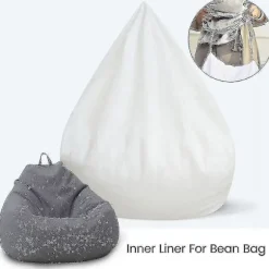 Vandtæt Inderbetræk til Lazy Bean Bag Sofa, Uden Fyld - Størrelse 100x120 cm