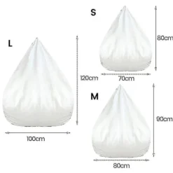 Vandtæt Inderfor til Lazy Bean Bag Sofa, Uden Fyld - Størrelse 100x120 cm