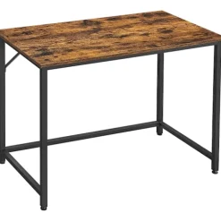 Vasagle computer skrivebord, skrivebord, lille kontorbord, 50 x 100 x 75 cm, brun og sort