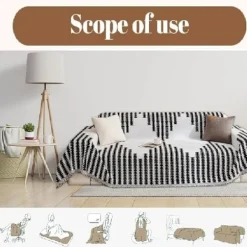 Vendbar Chenille Sofabetræk, Komfortable Chenille Sofabetræk, Universal til alle årstider (Grøn, 180 * 230 cm) Green
