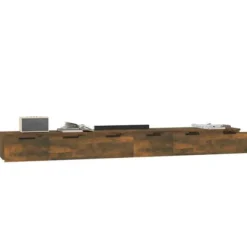 Væghængt skab - 2 dele - Røget eg - 102 x 30 x 20 cm - Ingeniørtræ rökt ek