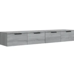 Væghængt skab - Eksklusivt hjem - Sonoma grå - 68x30x20 cm - Ingeniørtræ sonoma grå