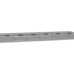 Væghængte skabe - Eksklusivt hjem - Sonoma grå - 102x30x20 cm - Fugtbestandigt ingeniørtræ sonoma grå