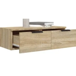 Væghængte skabe - Eksklusivt hjem - Sonoma eg - Fugtbestandigt ingeniørtræ - 68x30x20 cm (sæt af 2) Sonoma ek