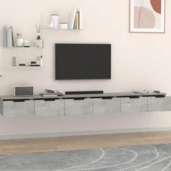 Væghængte skabe - Eksklusivt hjem - 2 dele - Beton grå - 102 x 30 x 20 cm Betonggrå