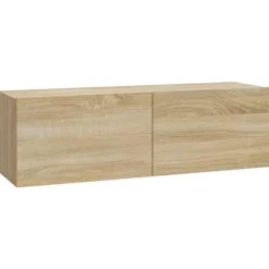 Væghængte TV-møbler - Eksklusivt hjem - Sonoma eg - 4 dele - 100 x 30 x 30 cm sonoma ek