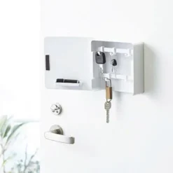 Vægmonteret Nøgleholder til Entré Magnetisk Nøglestativ Nøgleskab Nøgleringsholder Organizer Hvid