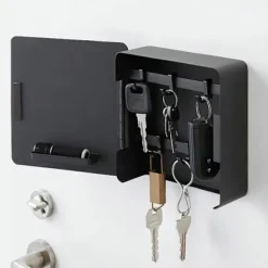 Vægmonteret Nøgleholder til Entré Magnetisk Nøglestativ Nøgleskab Nøgleringsholder Organizer Hvid