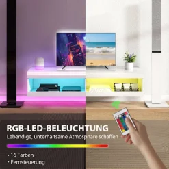 Vægmonteret TV-bord med RGB LED til 55-60 tommer TV